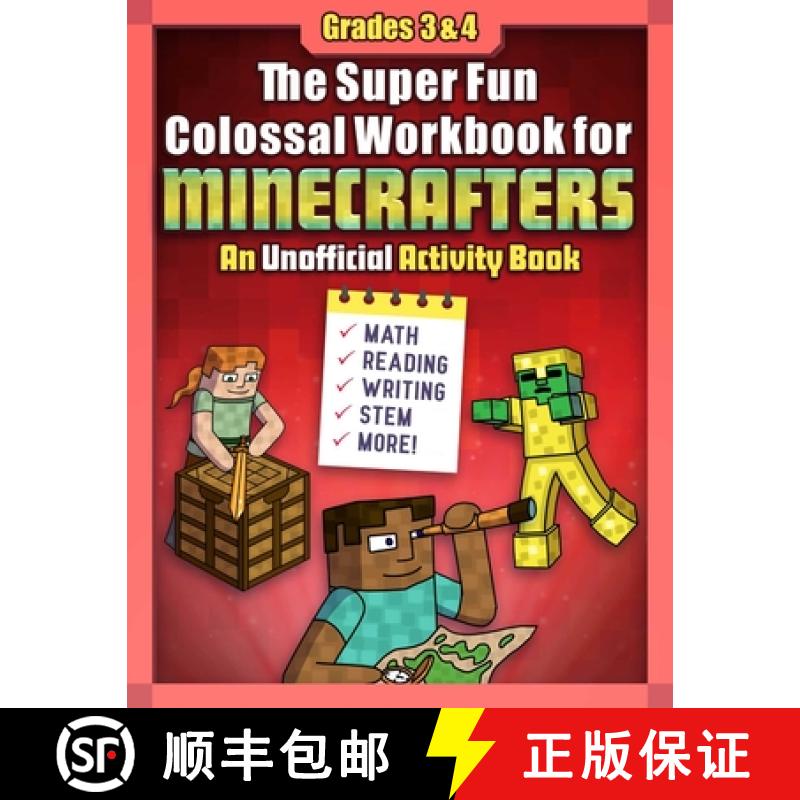 【3-4周达】The Super Fun Colossal Workbook for Minecrafters: Grades 3 & 4: An Unofficial Activity Boo... [9781510763043]