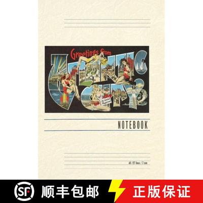 【3-4周达】Vintage Lined Notebook Greetings from Atlantic City, New Jersey, Cheesecake [9798385432752]