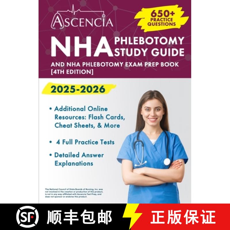 【2-3周达】NHA Phlebotomy Study Guide 2025-2026: 650+ Practice Questions and NHA Exam Prep Book [4th ... [9781637986547]