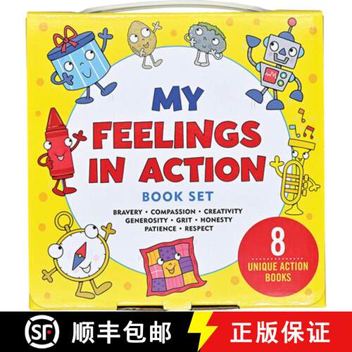 【3-4周达】精装 My Feelings in Action (8 Books to Help Your Child Process Their Emotions; (Bravery, C... [9781441342096]