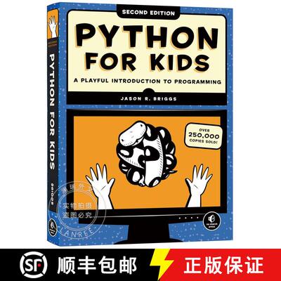 现货 儿童编程入门 第二版 Python for Kids, 2nd Edition: A Playful Introduction to Programming [9781718503021]