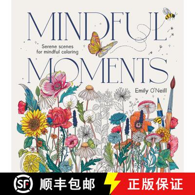 【3-4周达】Mindful Moments (Us Edition): Serene Scenes for Mindful Coloring [9781761450457]