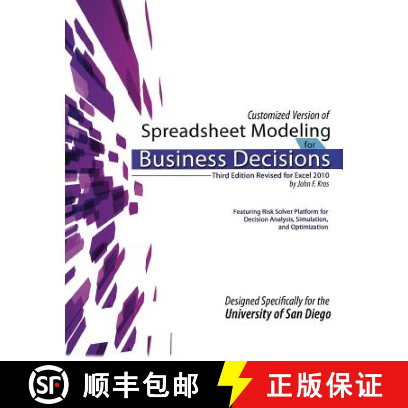 【3-4周达】Customized Version of Spreadsheet Modeling for Business Decisions, Third Edition, by John ... [9781465268877]