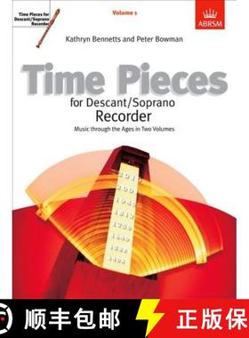 【3-4周达】Time Pieces for Descant/Soprano Recorder, Volume 1 [9781860962929]