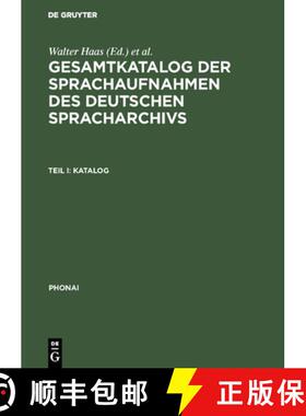 【3-4周达】Gesamtkatalog Der Sprachaufnahmen Des Deutschen Spracharchivs: Teil I: Katalog; Teil II: K... [9783484231382]