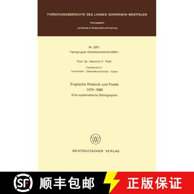 【3-4周达】Englische Rhetorik und Poetik 1479 - 1660 : Eine systematische Bibliographie [9783531032016]