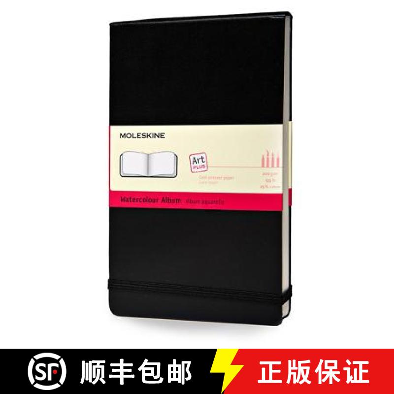 【2-3周达】Moleskine Art Plus Watercolor Album, Large, Black, Hard Cover (5 X 8.25) [9788883705625]