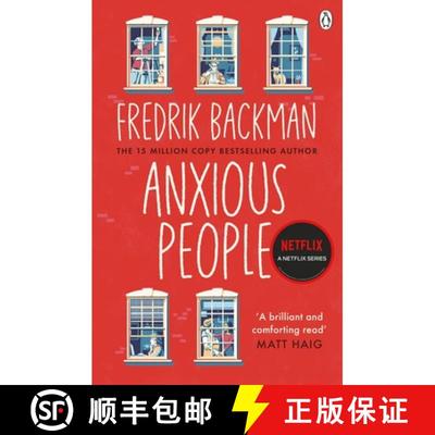 【3-4周达】Anxious People : The No. 1 New York Times bestseller from the author of A Man Called Ove [9781405930253]