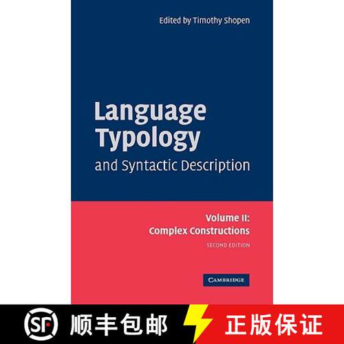 【3-4周达】精装 Language Typology and Syntactic Description: Volume 2, Complex Constructions: - Compl... [9780521581578]