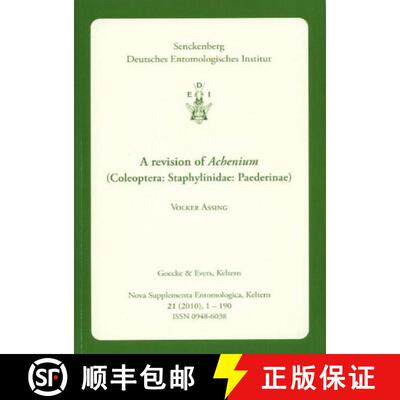 预订 A Revision of Achenium (Coleoptera: Staphylinidae: Paederinae) [9783937783505]