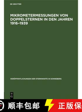 预订 Mikrometermessungen Von Doppelsternen in Den Jahren 1916-1939: Teil 3: Optischer Systeme [9783112538319]