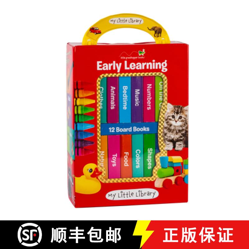 【3-4周达】My Little Library: Early Learning - First Words (12 Board Books & Downloadable App!) [9781640309982]