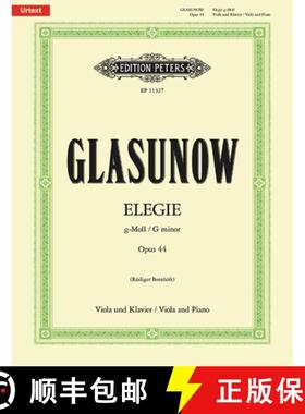 【3-4周达】Elegy in G Minor Op. 44 for Viola and Piano: Urtext [9790014111489]