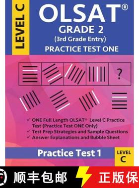 预订 Olsat Grade 2 (3rd Grade Entry) Level C: Practice Test One Gifted and Talented Prep Grade 2 for ... [9781948255660]
