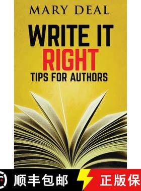 【3-4周达】Write It Right: Tips For Authors [9784824105332]
