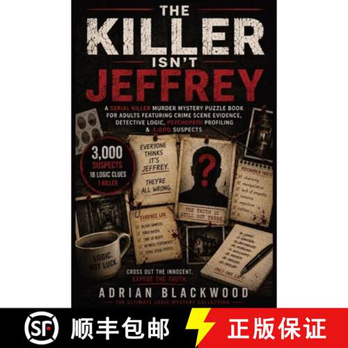 【3-4周达】The Killer Isn't Jeffrey: A Serial Killer Murder Mystery Puzzle Book for Adults Featuring ... [9783384974785]