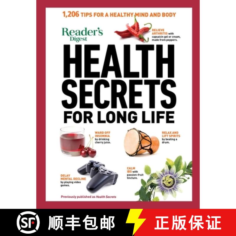 【3-4周达】Reader's Digest Health Secrets for Long Life: 1206 Tips for a Healthy Mind and Body [9781621455660]