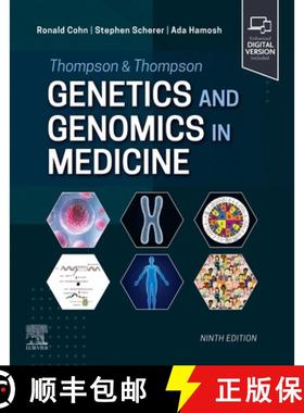 现货 汤普森医学遗传学 2023年版 Thompson & Thompson Genetics and Genomics in Medicine [9780323547628]