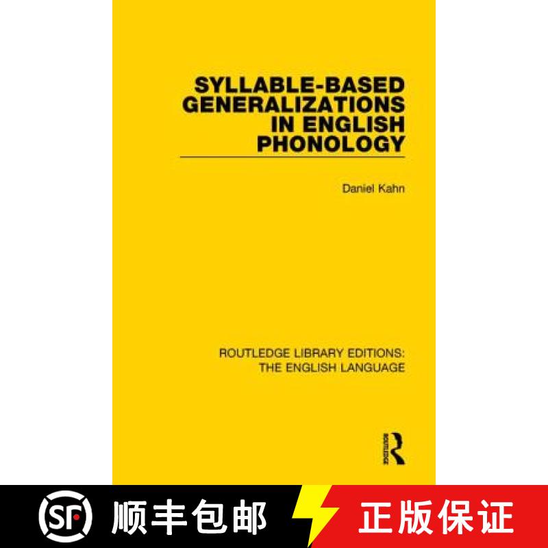 【4周达】Syllable-Based Generalizations in English Phonology [9781138918986]