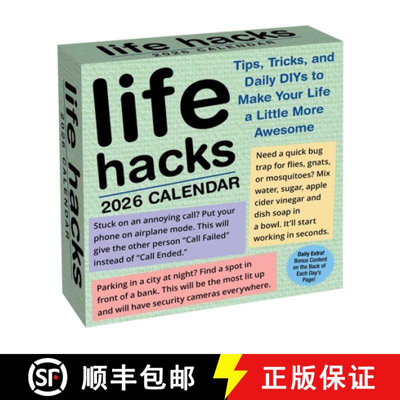【3-4周达】Life Hacks 2026 Day-To-Day Calendar [9781524897987]