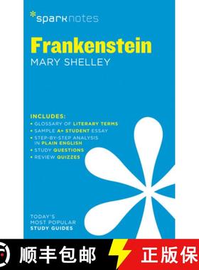 【3-4周达】Frankenstein Sparknotes Literature Guide: Volume 27 [9781411469549]