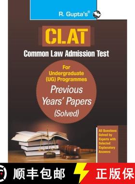 【3-4周达】CLAT-Previous Years' Papers (Solved) For Undergraduate (UG) Programmes [9788194233626]
