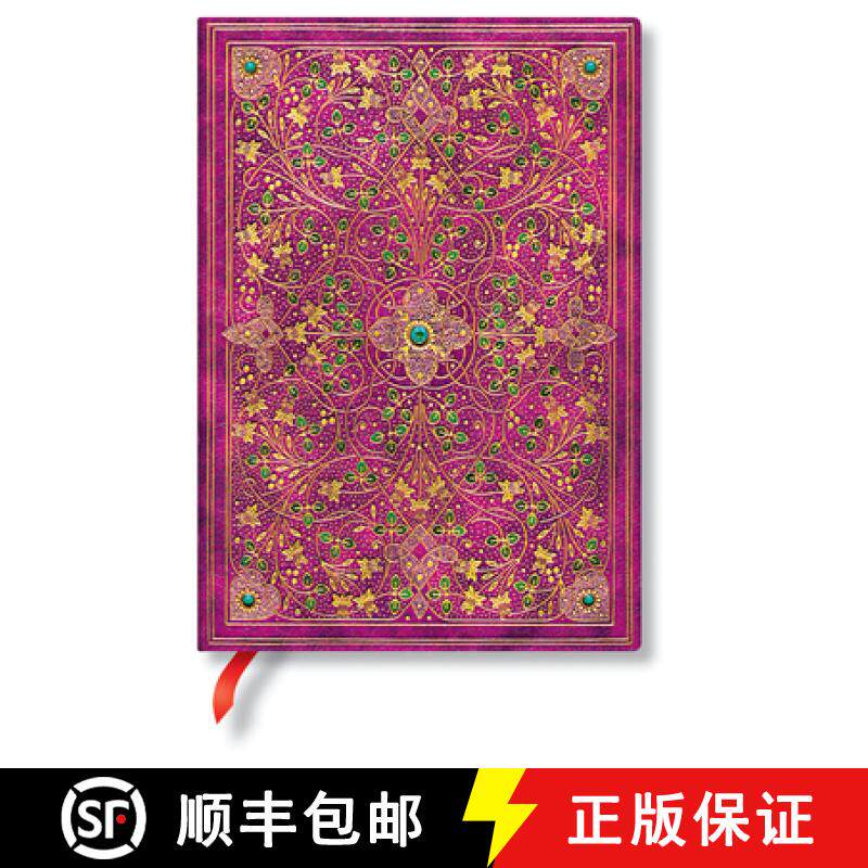 【3-4周达】Paperblanks Diamond Jubilee Sangorski & Sutcliffe Hardcover MIDI Unlined Elastic Band Clos... [9781439793695]