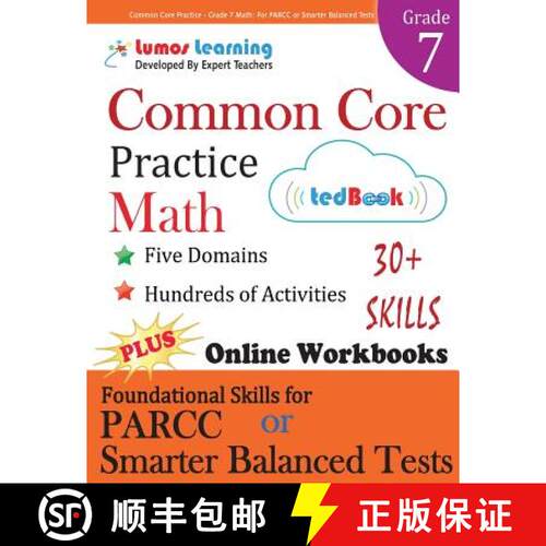 【3-4周达】Common Core Practice - Grade 7 Math: Workbooks to Prepare for the Parcc or Smarter Balance... [9781940484471]