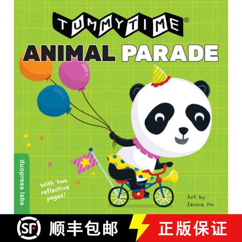 【3-4周达】Tummytime(r): Animal Parade: A Sturdy Fold-Out Book with Two Mirrors for Babies. One Side ... [9781947458819]