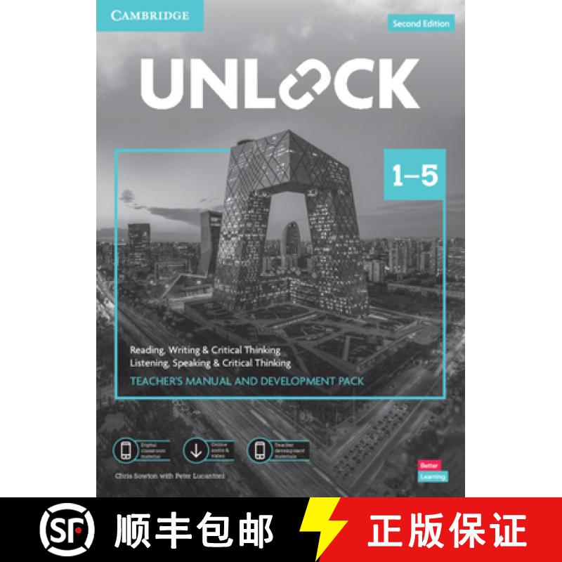 【3-4周达】剑桥初中教材 Unlock Levels 1-5 Teacher's Manual and Development Pack W/Downloadable Audio,... [9781108678728]