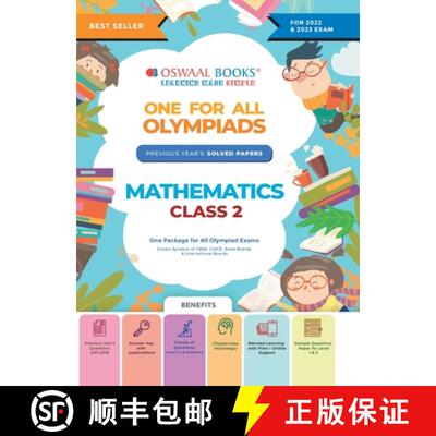 【3-4周达】Oswaal One For All Olympiad Previous Years' Solved Papers, Class-2 Mathematics Book (For 2... [9789354233531]