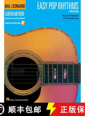 【3-4周达】Easy Pop Rhythms - Hal Leonard Guitar Method Book/Online Audio [With Access Code] [9781495091216]