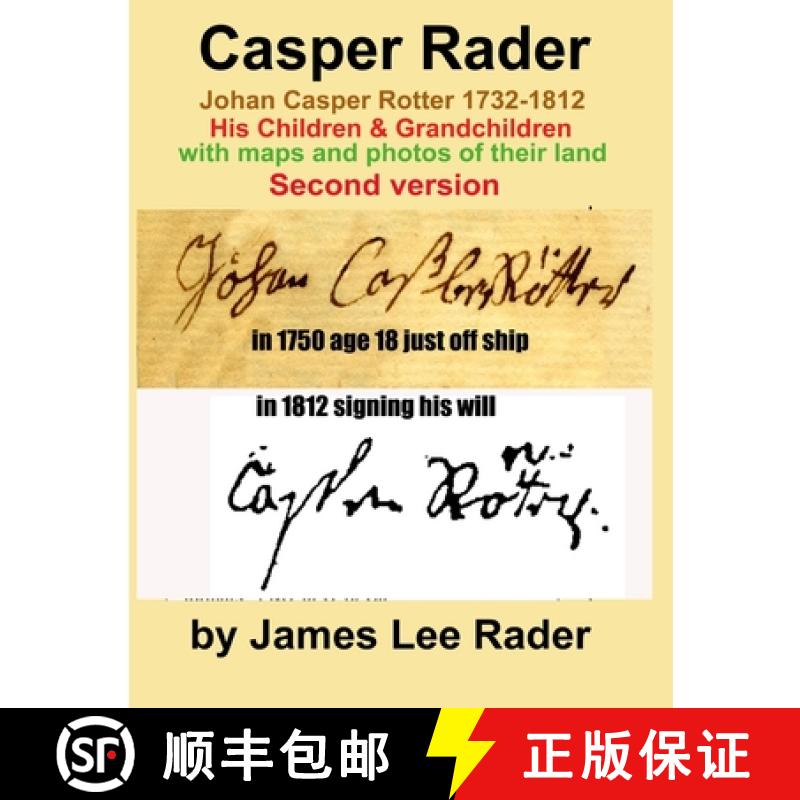 【3-4周达】Casper Rader 1732-1812 Wythe county, Virginia [9780615182179]