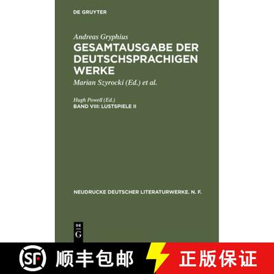 【3-4周达】精装 Gesamtausgabe der deutschsprachigen Werke, Band VIII, Lustspiele II [9783484170360]