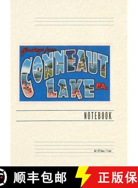 预订 Vintage Lined Notebook Greetings from Conneaut Lake, Pennsylvania [9798385444212]