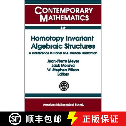 【3-4周达】精装 Homotopy Invariant Algebraic Structures: AMS SpecialsSession on Homotopy Theory, Janu... [9780821810576]