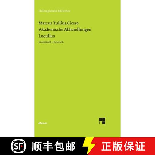 【3-4周达】精装 Akademische Abhandlungen. Lucullus [9783787313501]