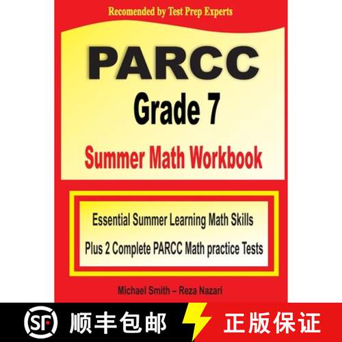 【3-4周达】PARCC Grade 7 Summer Math Workbook: Essential Summer Learning Math Skills plus Two Complet... [9781646127962]