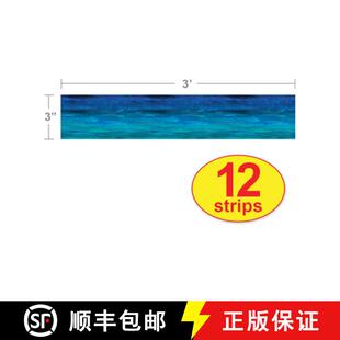 【3-4周达】The World of Eric Carle Shades of Blue Straight Bulletin Board Borders [9781936022335]