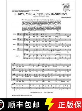 【3-4周达】I give you a new commandment: Vocal score - I give you a new commandment Vocal Score [9780193952805]