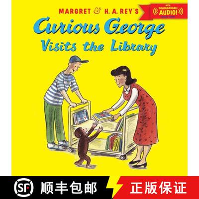 【3-4周达】Curious George Visits the Library: With Downloadable Audio [9780544114500]