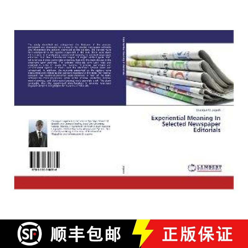 预订 Experiential Meaning In Selected Newspaper Editorials [9783330346314]