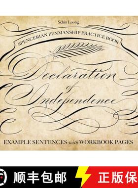 【3-4周达】Spencerian Penmanship Practice Book: The Declaration of Independence: Example Sentences wi... [9781612437934]