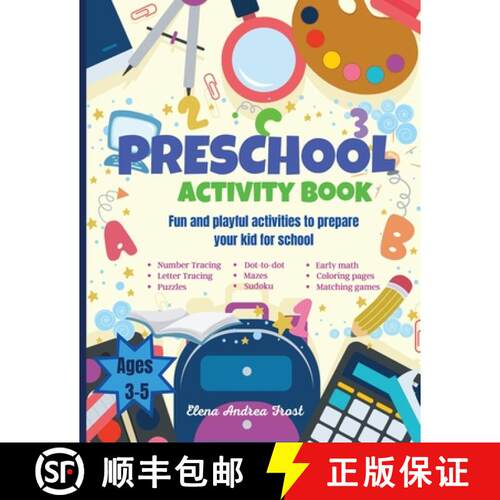 【3-4周达】Preschool activity book: Big Fun Preschool Activity Book to Prepare Your Child for School ... [9783986546212]
