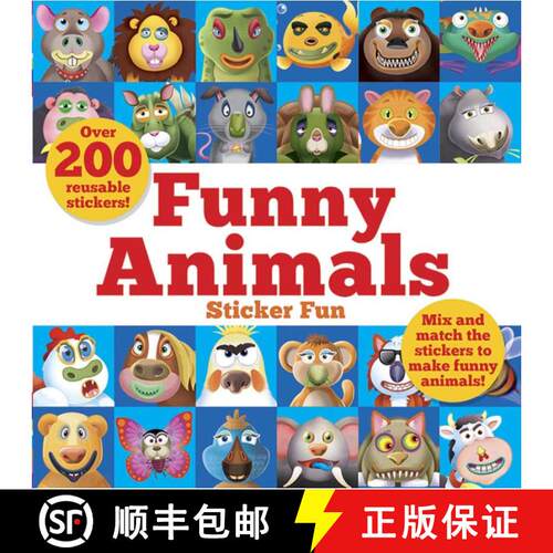 【3-4周达】Funny Animals Sticker Fun: Mix and match the stickers to make funny animals [9780486832883]