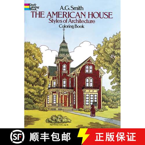 预订 The American House Styles of Architecture Colouring Book [9780486244723]