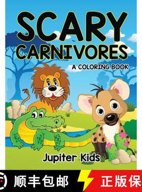 【3-4周达】Scary Carnivores (A Coloring Book) [9781682602355]