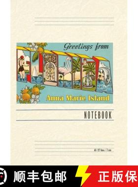 预订 Vintage Lined Notebook Greetings from Anna Maria Island [9798385411054]