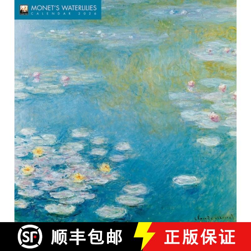 【2-3周达】Monet's Waterlilies Wall Calendar 2026 (Art Calendar) [9781835623374]