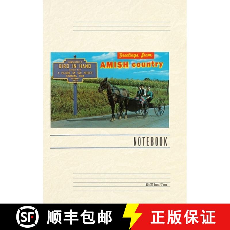 【3-4周达】Vintage Lined Notebook Greetings from Amish Country [9798385445011]